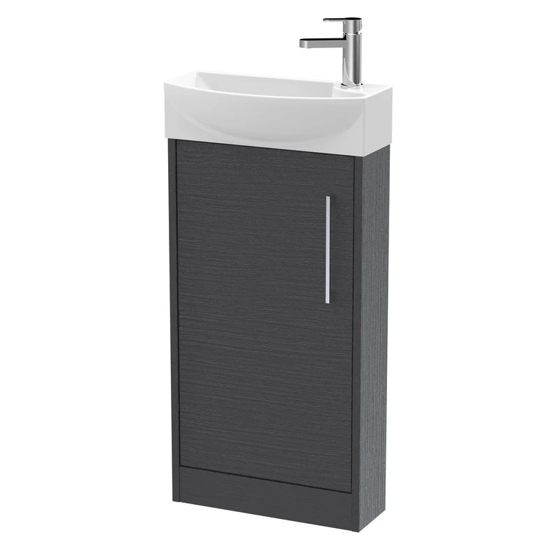 Hudson Reed Juno Compact Floor Standing 440mm Vanity Unit With Ceramic Basin