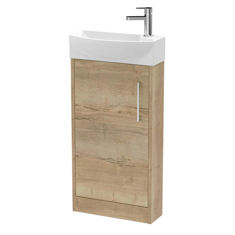 Hudson Reed Juno Compact Floor Standing 440mm Vanity Unit With Ceramic Basin