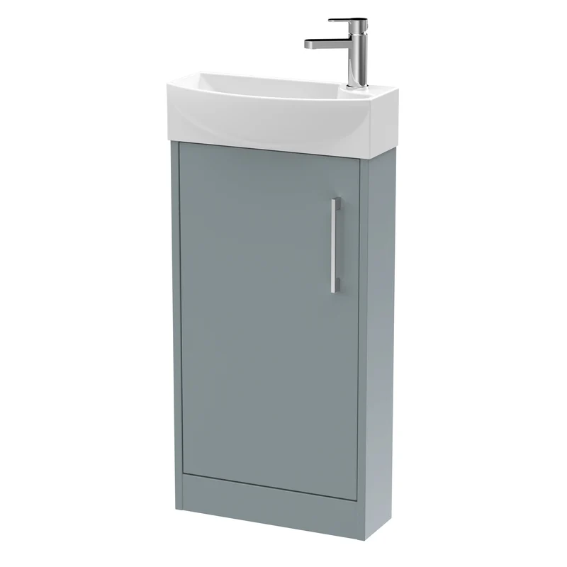 Hudson Reed Juno Compact Floor Standing 440mm Vanity Unit With Ceramic Basin