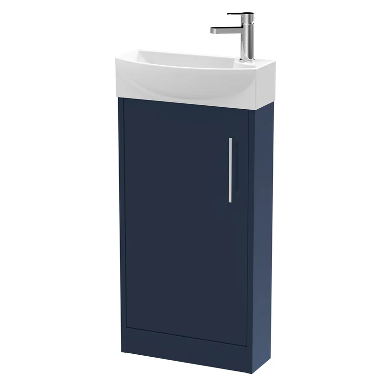 Hudson Reed Juno Compact Floor Standing 440mm Vanity Unit With Ceramic Basin