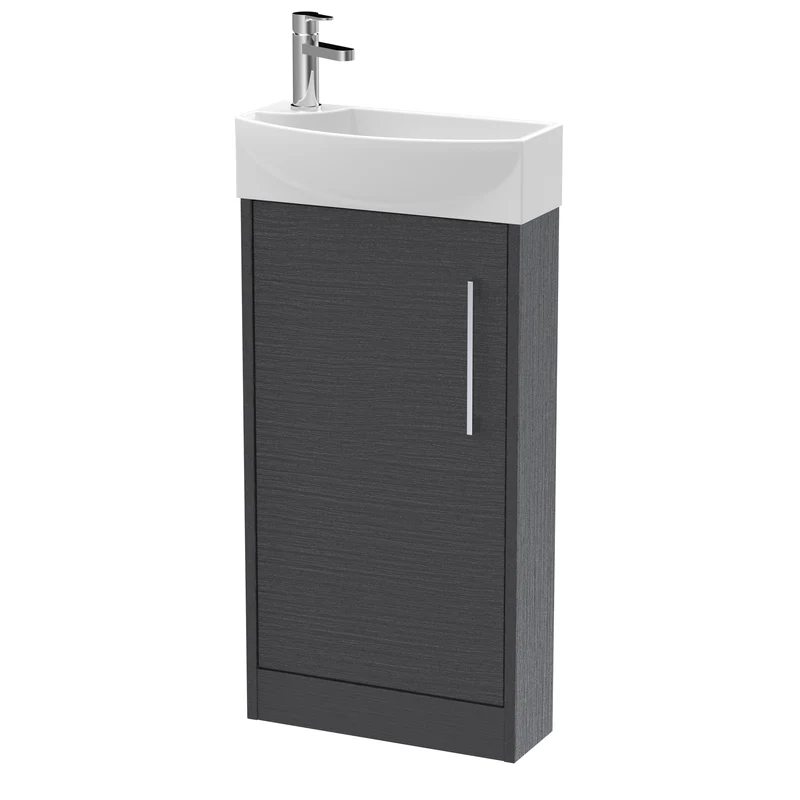 Hudson Reed Juno Compact Floor Standing 440mm Vanity Unit With Ceramic Basin