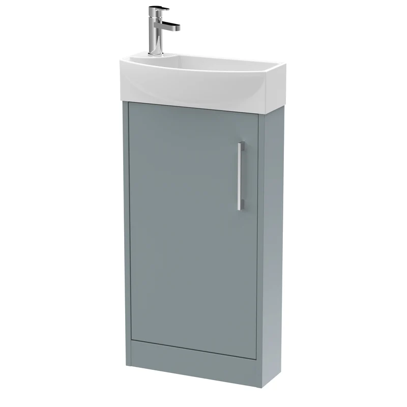 Hudson Reed Juno Compact Floor Standing 440mm Vanity Unit With Ceramic Basin