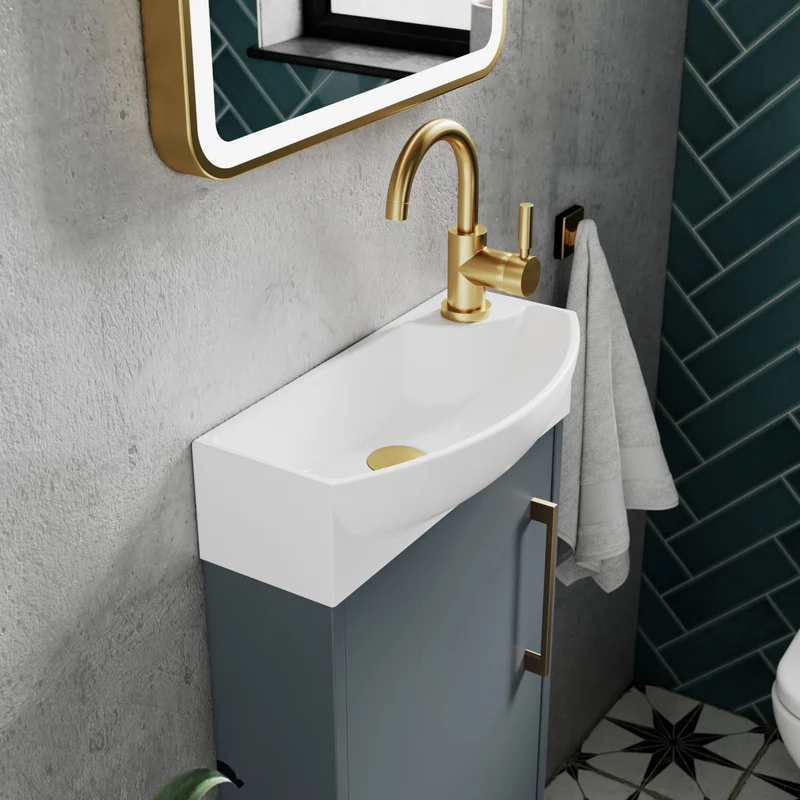 Hudson Reed Juno Compact Wall Hung 440mm Vanity Unit With Ceramic Basin