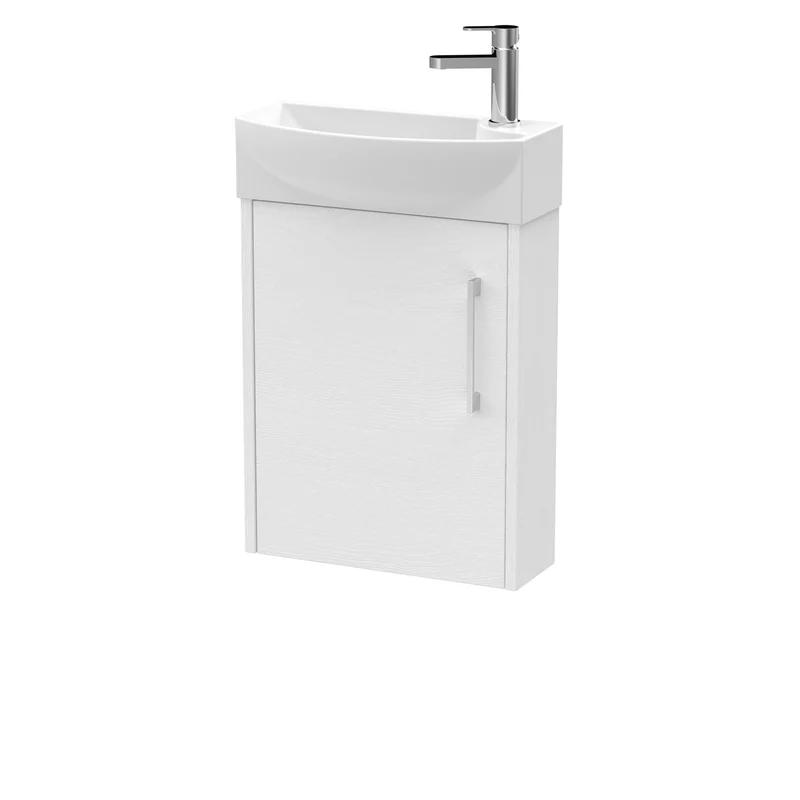 Hudson Reed Juno Compact Wall Hung 440mm Vanity Unit With Ceramic Basin
