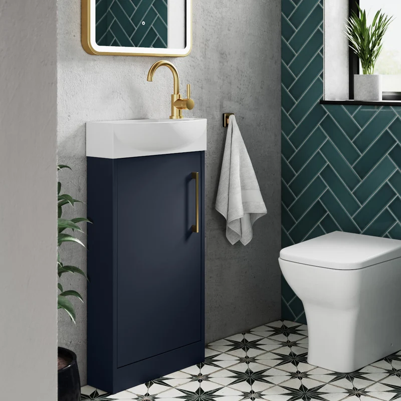 Hudson Reed Juno Compact Wall Hung 440mm Vanity Unit With Ceramic Basin