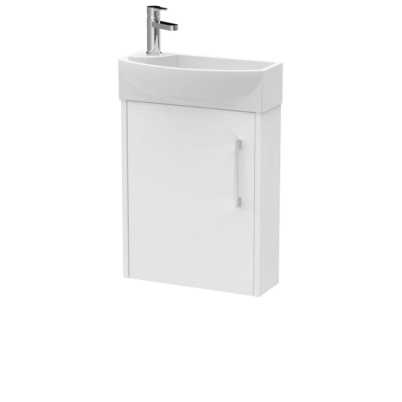 Hudson Reed Juno Compact Wall Hung 440mm Vanity Unit With Ceramic Basin