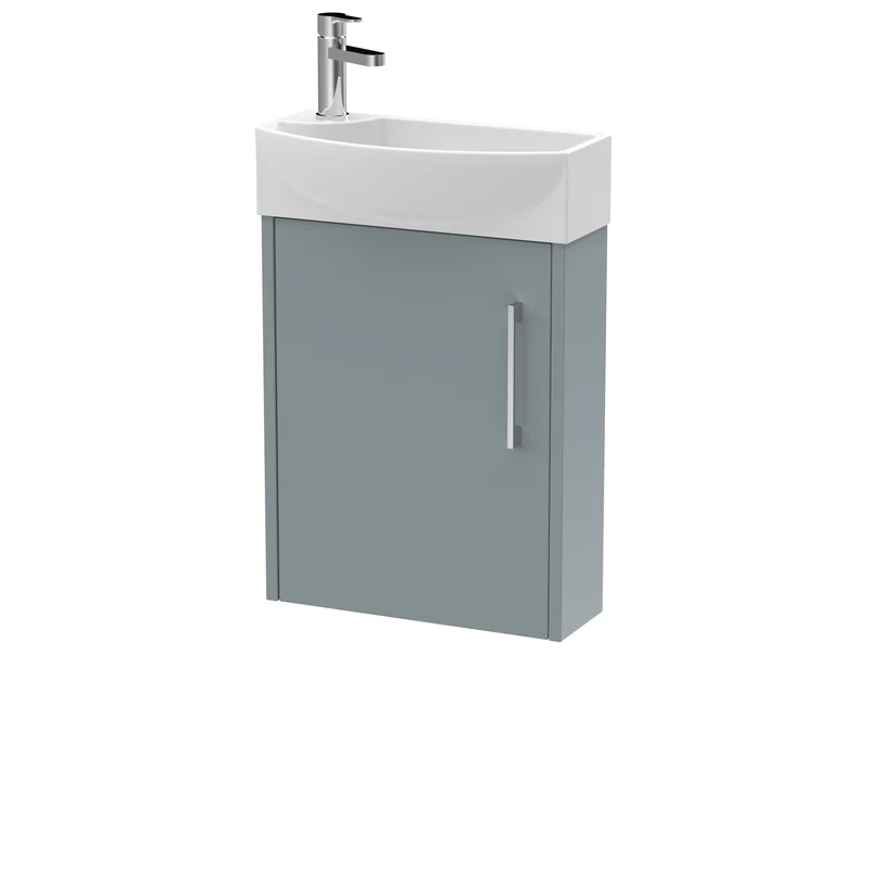 Hudson Reed Juno Compact Wall Hung 440mm Vanity Unit With Ceramic Basin