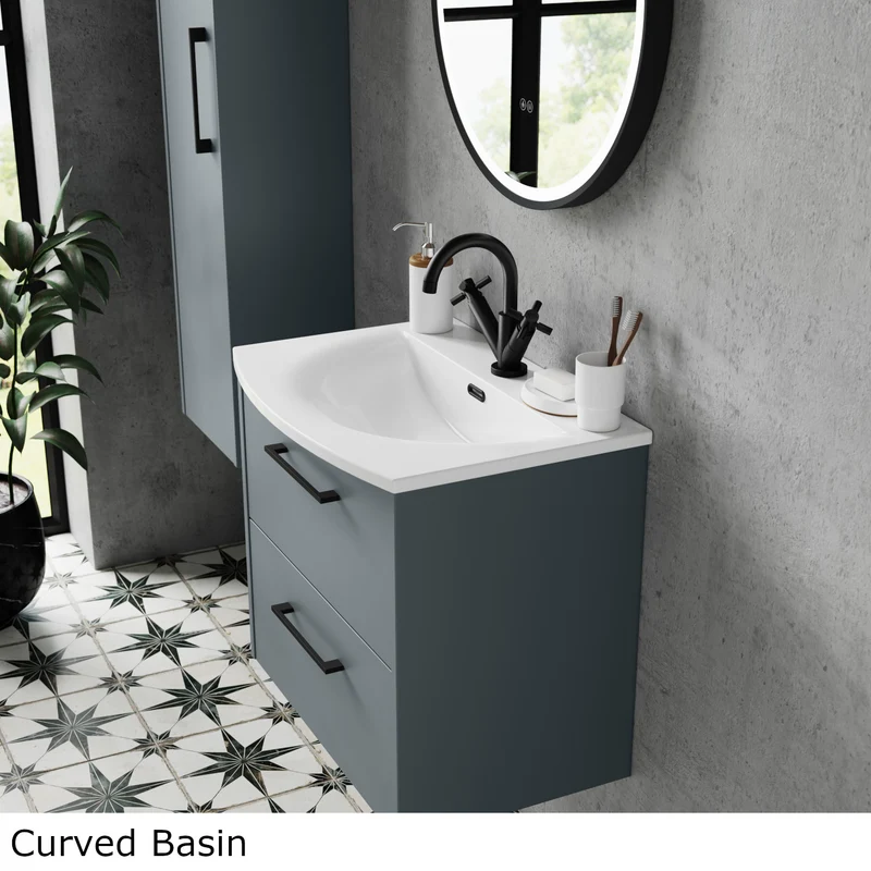 Hudson Reed Juno Wall Hung 800mm Vanity Unit With 1 Drawer & Ceramic Basin