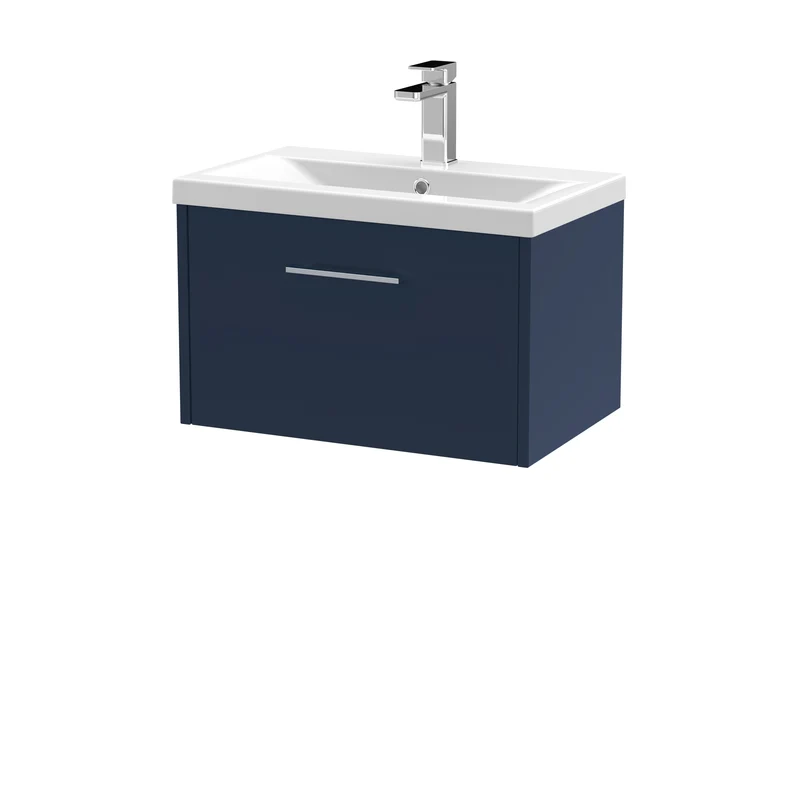 Hudson Reed Juno Wall Hung 600mm Vanity Unit With 1 Drawer & Ceramic Basin