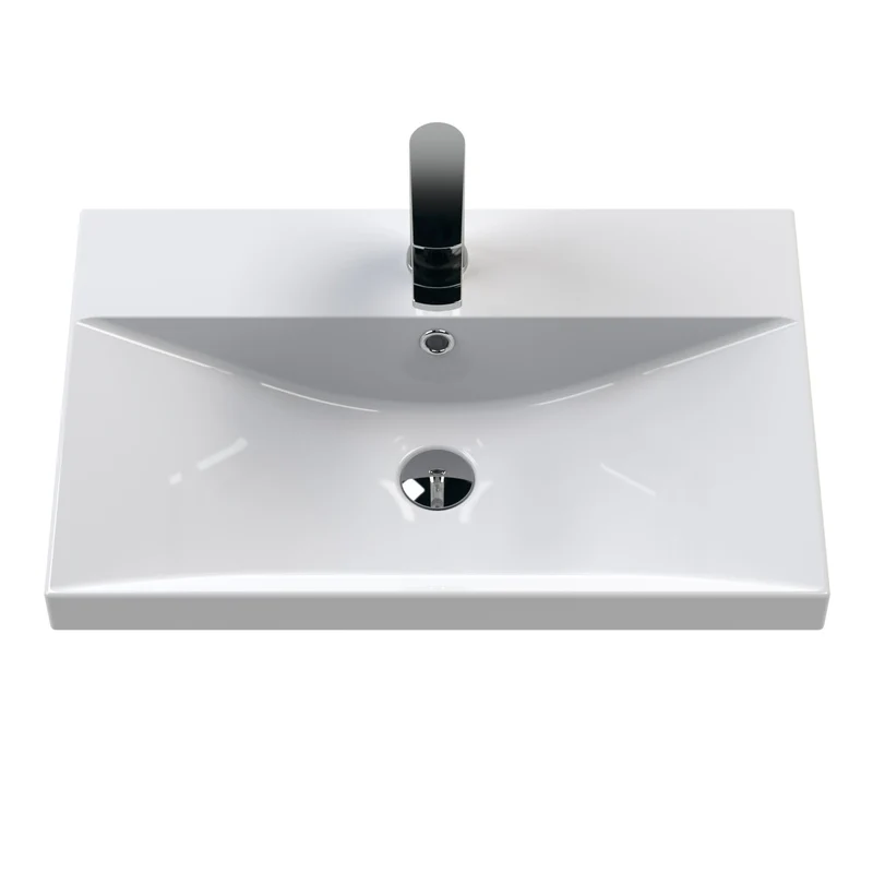 Hudson Reed Juno Wall Hung 600mm Vanity Unit With 1 Drawer & Ceramic Basin