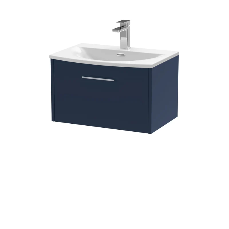 Hudson Reed Juno Wall Hung 600mm Vanity Unit With 1 Drawer & Ceramic Basin