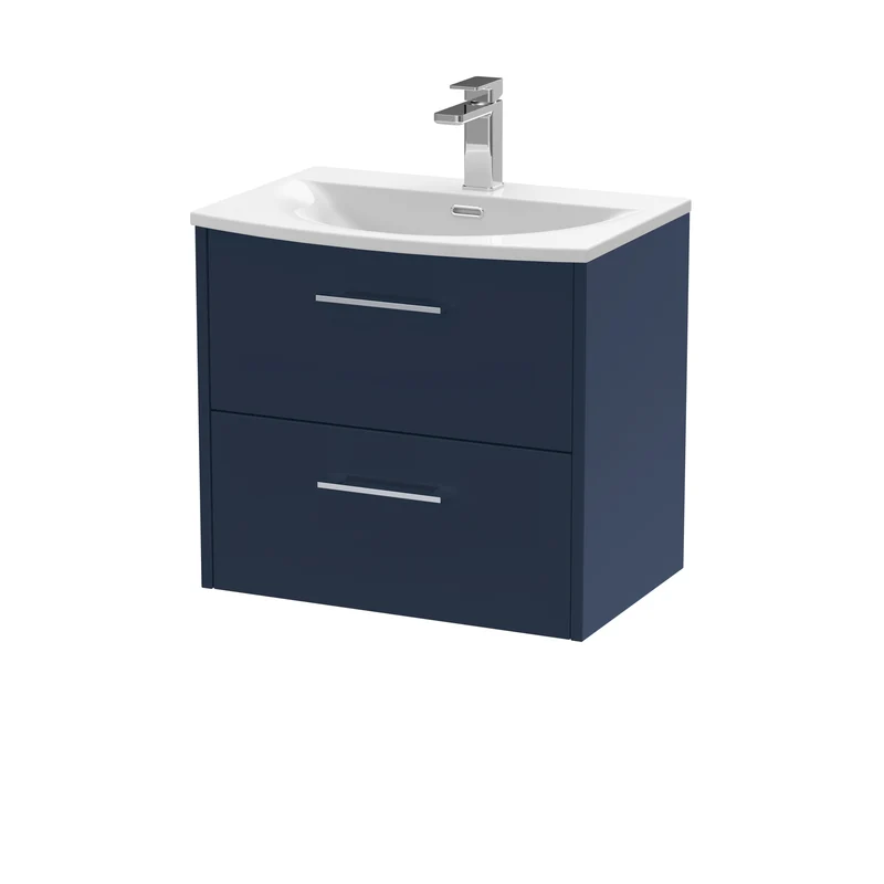Hudson Reed Juno Wall Hung 600mm Vanity Unit With 2 Drawers & Ceramic Basin