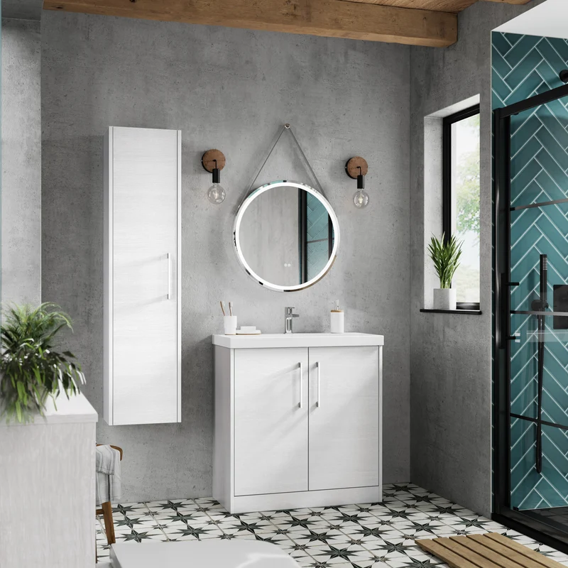 Hudson Reed Juno Wall Hung 600mm Vanity Unit With 2 Drawers & Ceramic Basin