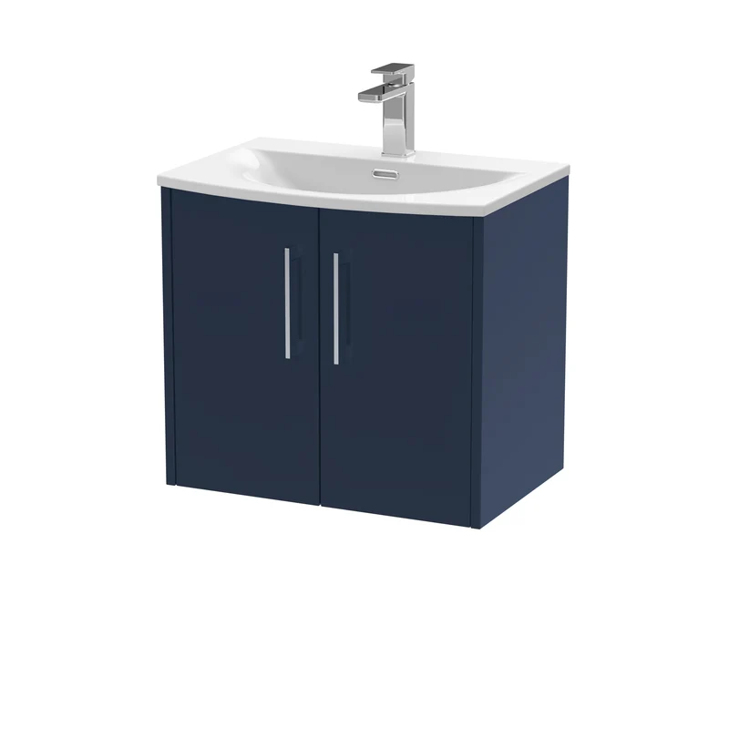 Hudson Reed Juno Wall Hung 600mm Vanity Unit With 2 Doors & Ceramic Basin