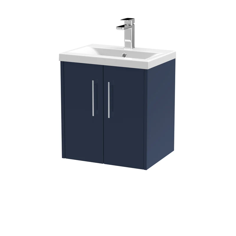 Hudson Reed Juno Wall Hung 500mm Vanity Unit With 2 Doors & Ceramic Basin