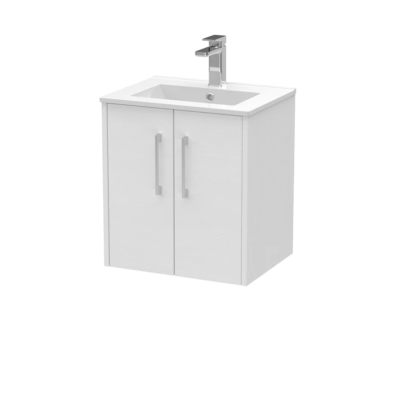 Hudson Reed Juno Wall Hung 500mm Vanity Unit With 2 Doors & Ceramic Basin