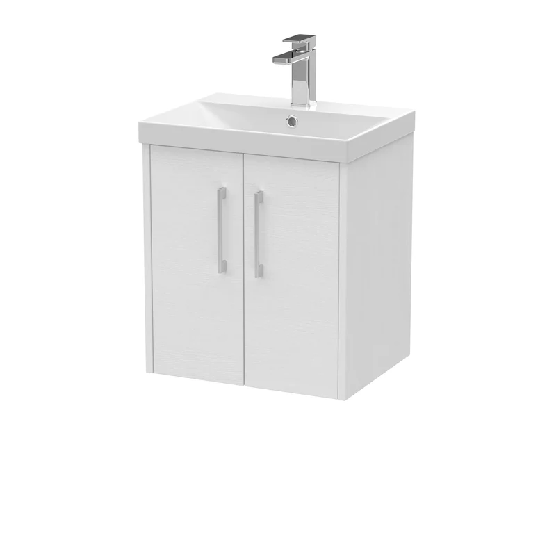 Hudson Reed Juno Wall Hung 500mm Vanity Unit With 2 Doors & Ceramic Basin