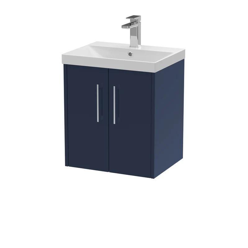 Hudson Reed Juno Wall Hung 500mm Vanity Unit With 2 Doors & Ceramic Basin