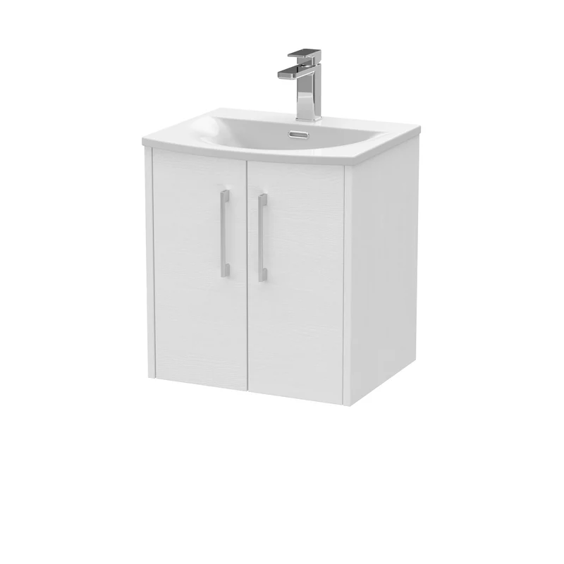 Hudson Reed Juno Wall Hung 500mm Vanity Unit With 2 Doors & Ceramic Basin