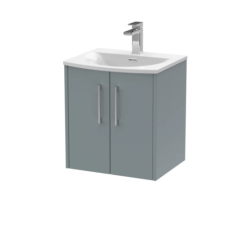 Hudson Reed Juno Wall Hung 500mm Vanity Unit With 2 Doors & Ceramic Basin