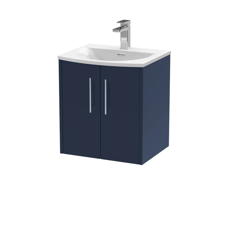 Hudson Reed Juno Wall Hung 500mm Vanity Unit With 2 Doors & Ceramic Basin
