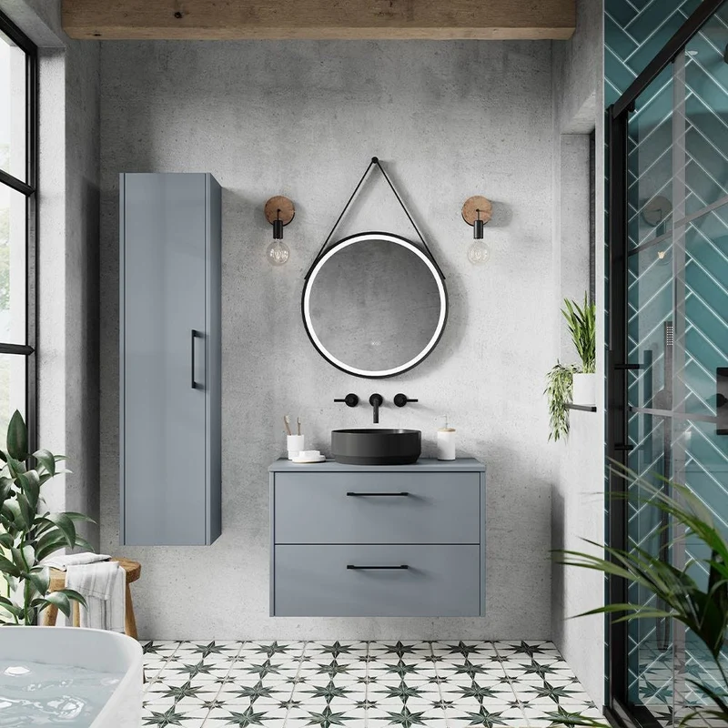 Hudson Reed Juno Wall Hung 500mm Vanity Unit With 2 Doors & Ceramic Basin