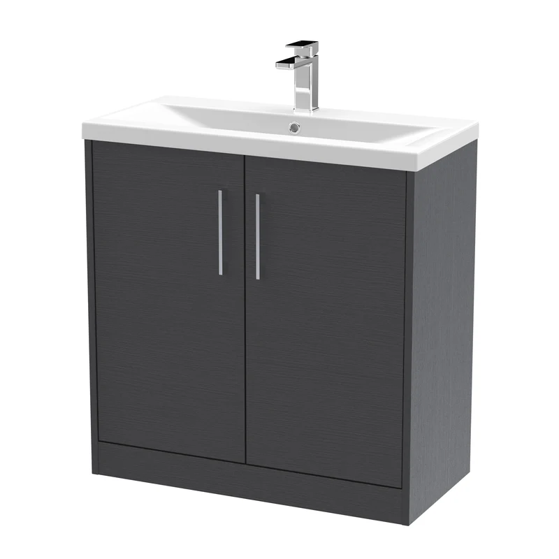 Hudson Reed Juno Floor Standing 800mm Vanity Unit With 2 Doors & Ceramic Basin