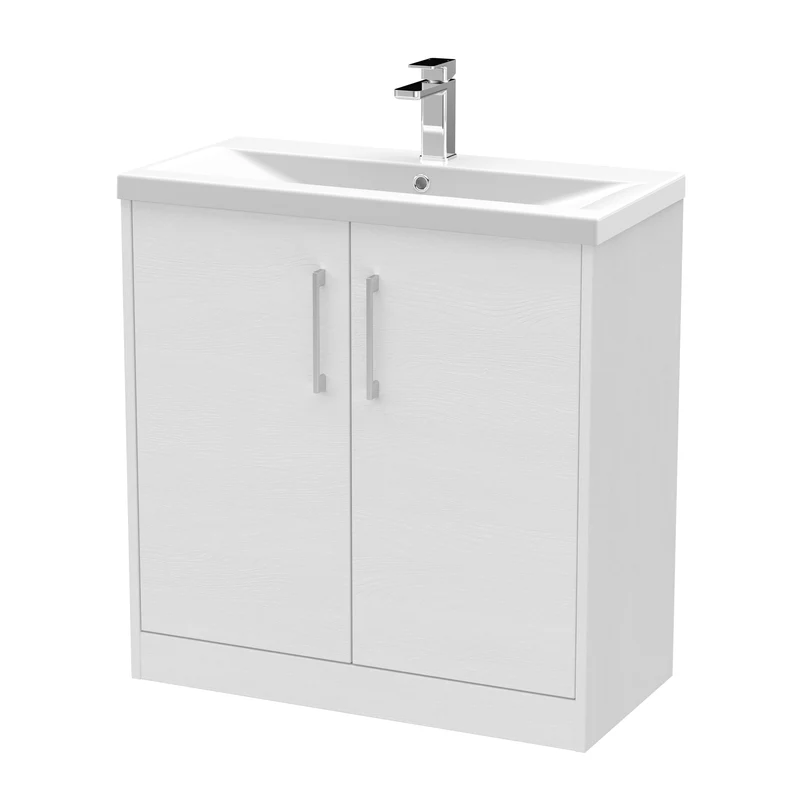 Hudson Reed Juno Floor Standing 800mm Vanity Unit With 2 Doors & Ceramic Basin