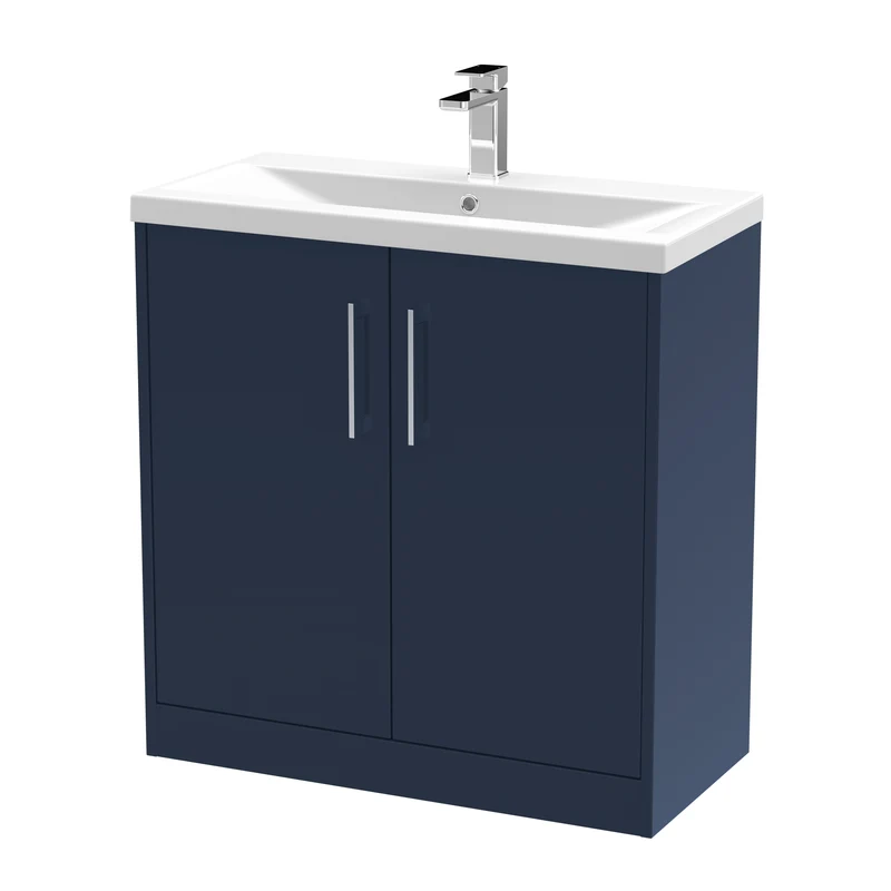 Hudson Reed Juno Floor Standing 800mm Vanity Unit With 2 Doors & Ceramic Basin
