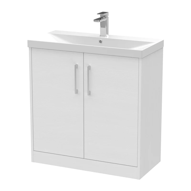 Hudson Reed Juno Floor Standing 800mm Vanity Unit With 2 Doors & Ceramic Basin