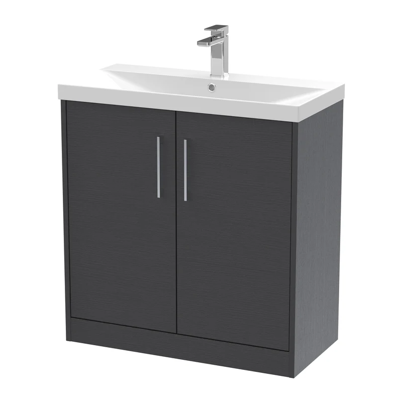 Hudson Reed Juno Floor Standing 800mm Vanity Unit With 2 Doors & Ceramic Basin