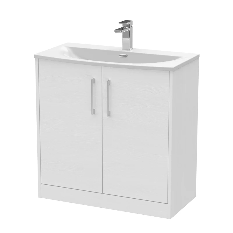 Hudson Reed Juno Floor Standing 800mm Vanity Unit With 2 Doors & Ceramic Basin