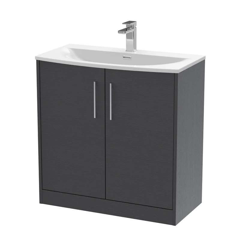 Hudson Reed Juno Floor Standing 800mm Vanity Unit With 2 Doors & Ceramic Basin