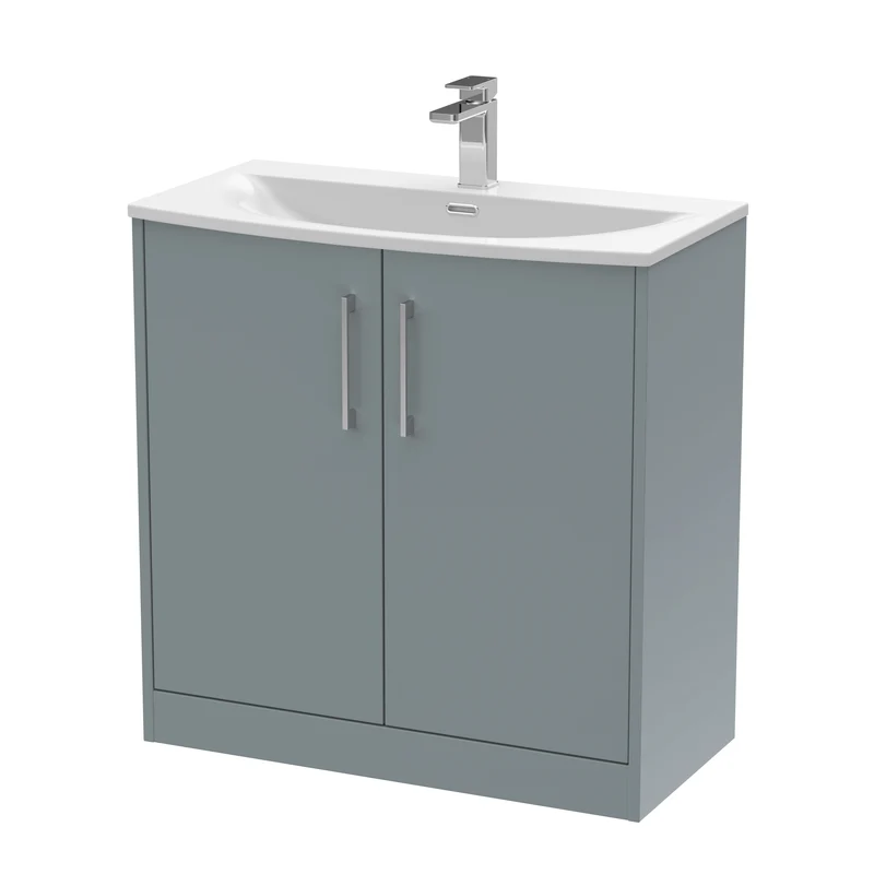 Hudson Reed Juno Floor Standing 800mm Vanity Unit With 2 Doors & Ceramic Basin