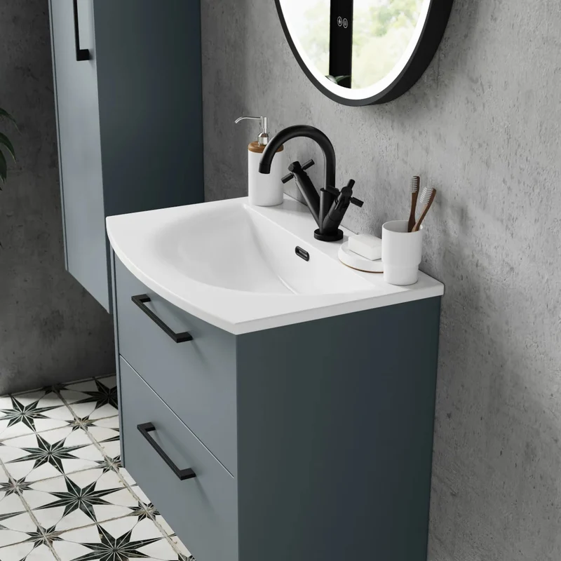 Hudson Reed Juno Floor Standing 800mm Vanity Unit With 2 Doors & Ceramic Basin