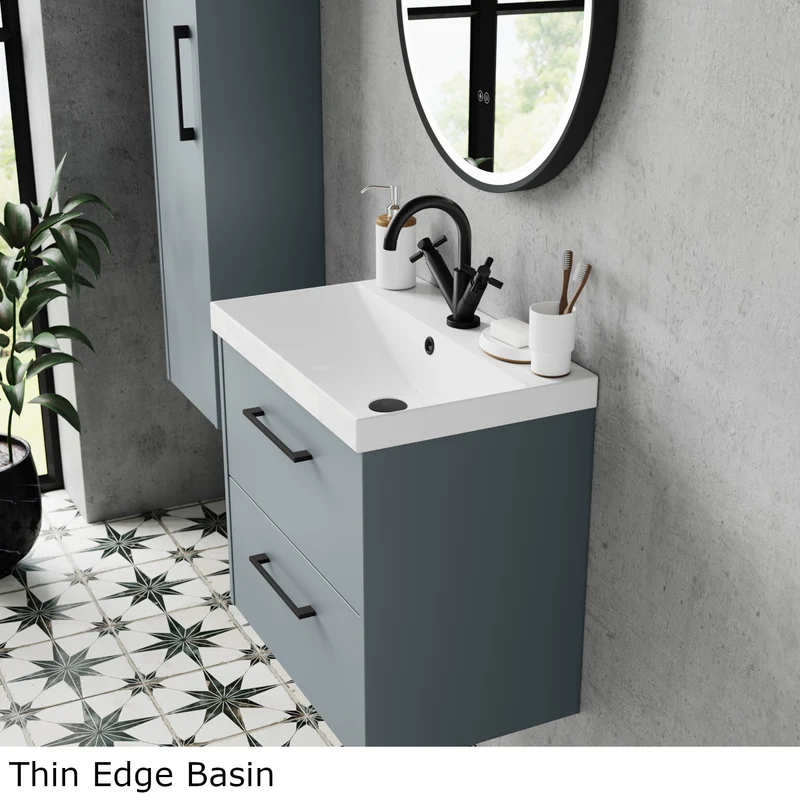 Hudson Reed Juno Floor Standing 600mm Vanity Unit With 2 Doors & Ceramic Basin