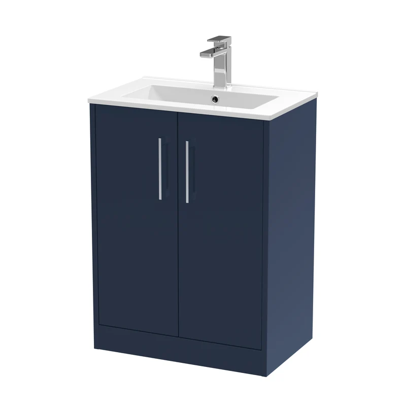 Hudson Reed Juno Floor Standing 600mm Vanity Unit With 2 Doors & Ceramic Basin