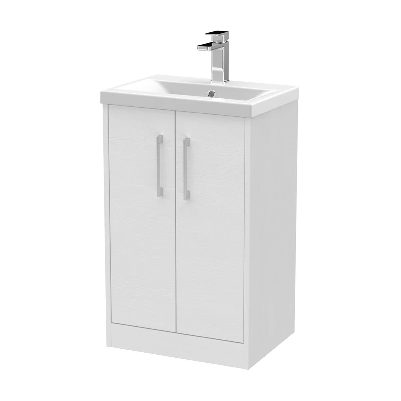 Hudson Reed Juno Floor Standing 500mm Vanity Unit With 2 Doors & Ceramic Basin