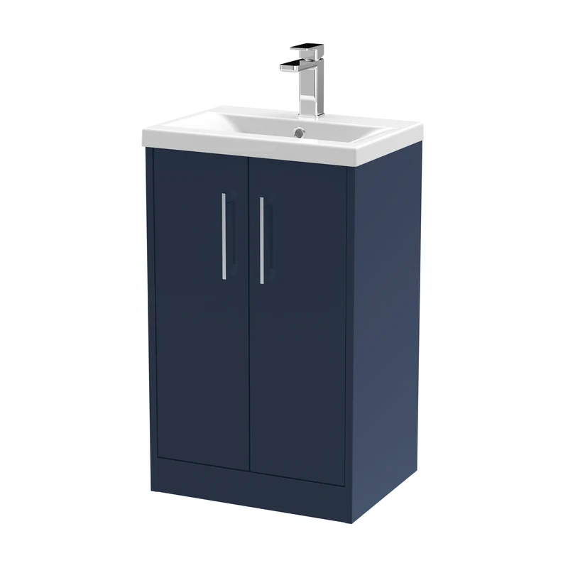 Hudson Reed Juno Floor Standing 500mm Vanity Unit With 2 Doors & Ceramic Basin