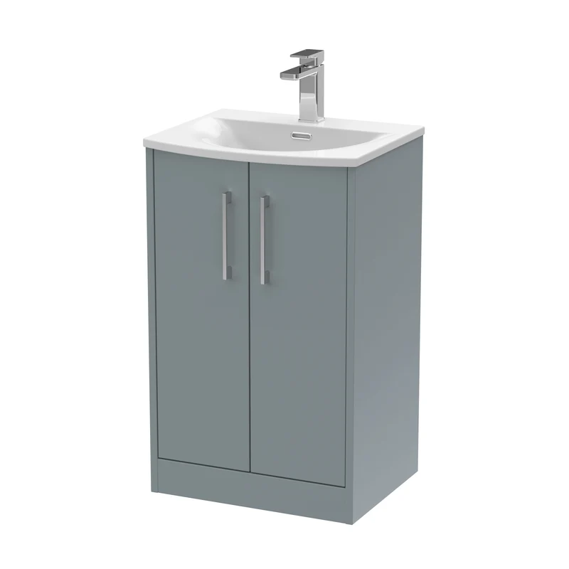 Hudson Reed Juno Floor Standing 500mm Vanity Unit With 2 Doors & Ceramic Basin