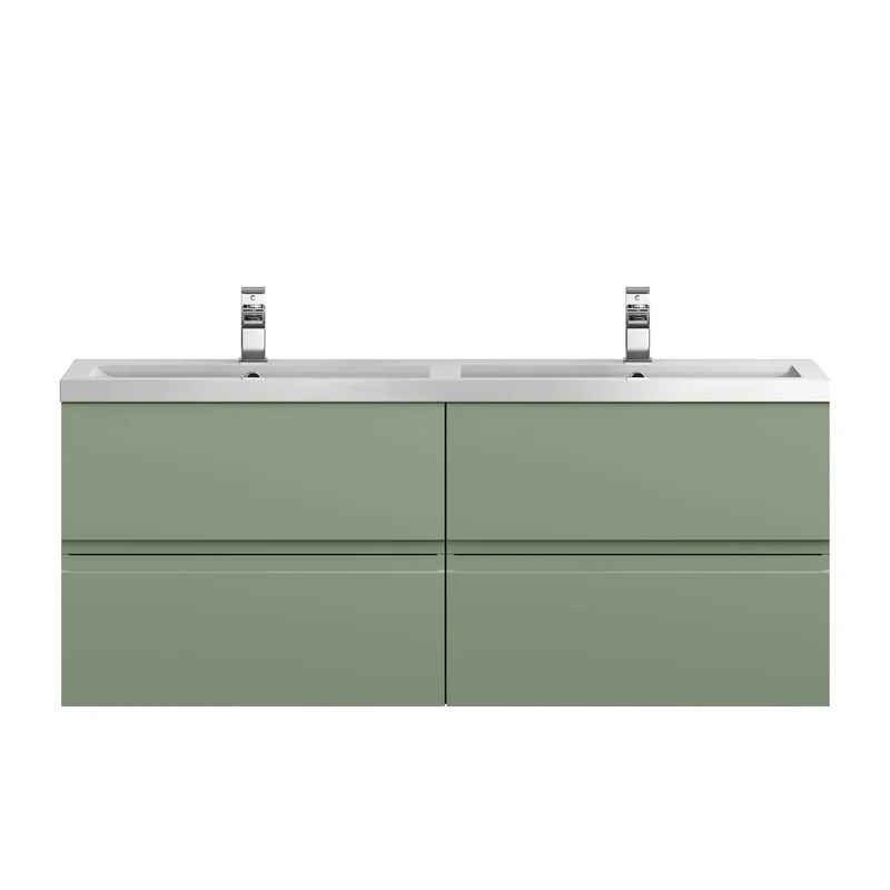 Hudson Reed Urban Wall Hung 1200mm Vanity Unit With 4 Drawers & Double Basin