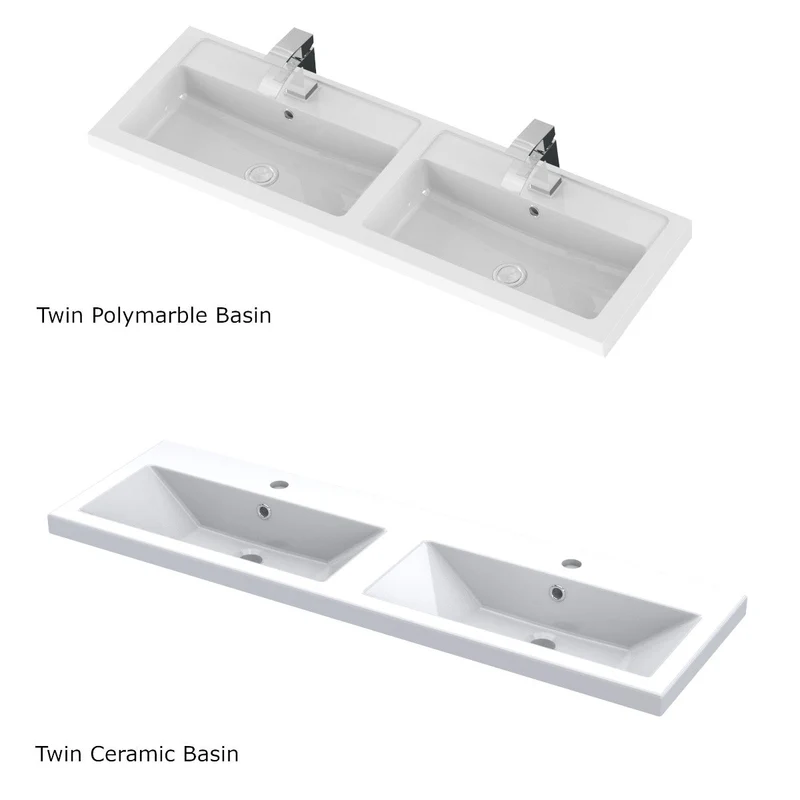 Hudson Reed Urban Wall Hung 1200mm Vanity Unit With 4 Drawers & Double Basin