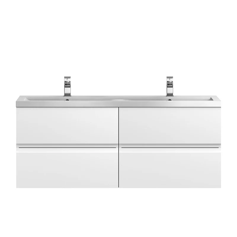 Hudson Reed Urban Wall Hung 1200mm Vanity Unit With 4 Drawers & Double Basin