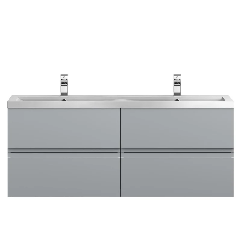 Hudson Reed Urban Wall Hung 1200mm Vanity Unit With 4 Drawers & Double Basin