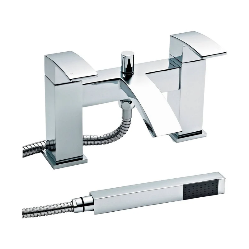 Nuie Vibe Bath Shower Mixer Contemporary Chrome Brass,brass ABS 127x229x138mm