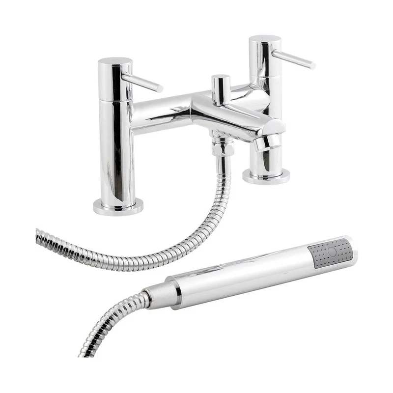 Nuie Series Two Bath Shower Mixer Contemporary Chrome Brass,brass ABS 142x226x146mm