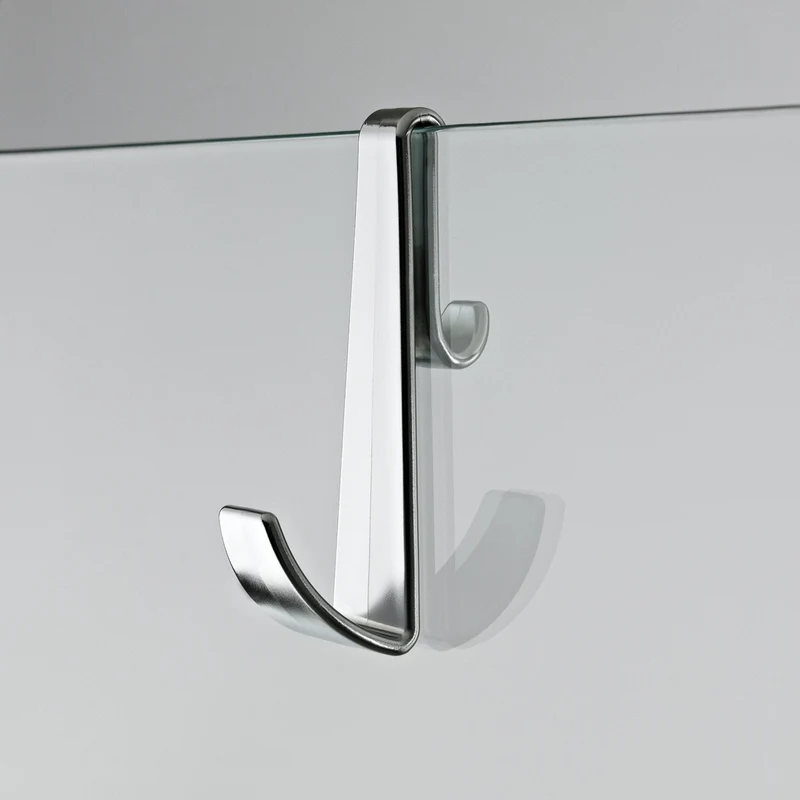 Nuie Enclosure Accessories Enclosure Hook For Frameless Enclosures Contemporary Chrome Plastic