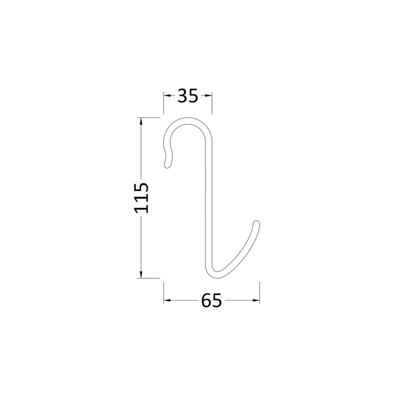 Nuie Heating Extras Radiator Hook Contemporary Chrome Stainless Steel 115x30x65mm