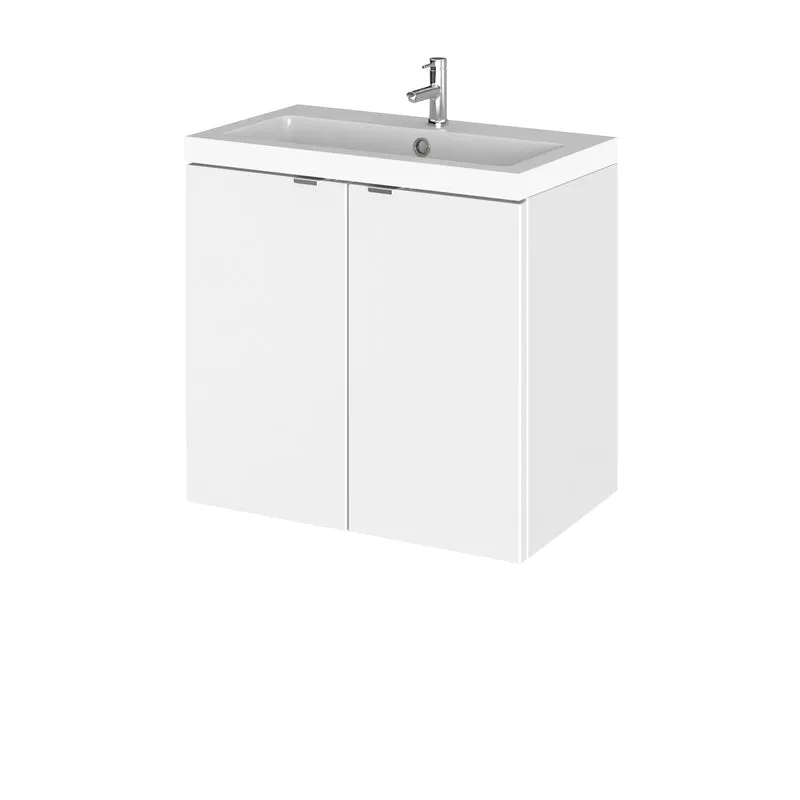 Hudson Reed Fusion Wall Hung 600mm Vanity Unit With 2 Doors & Basin