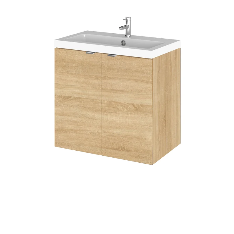 Hudson Reed Fusion Wall Hung 600mm Vanity Unit With 2 Doors & Basin